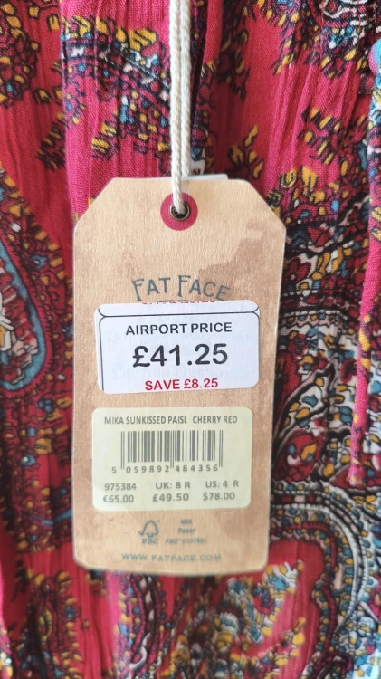 Fat Face -mekko viskoosista kuminauhavyötäröllä – kuva 5