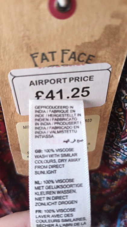 Fat Face-klänning i viskos med rynkad midja – bild 9