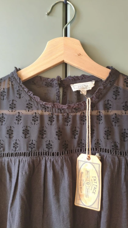Fat Face bomuldsbluse med dekorative indsatser – billede 7