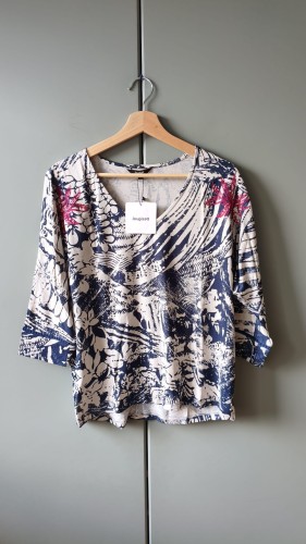 Desigual-blus i viskos med konstnärligt tryck