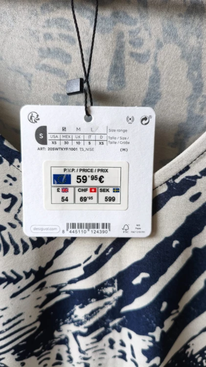Desigual-blus i viskos med konstnärligt tryck – bild 3