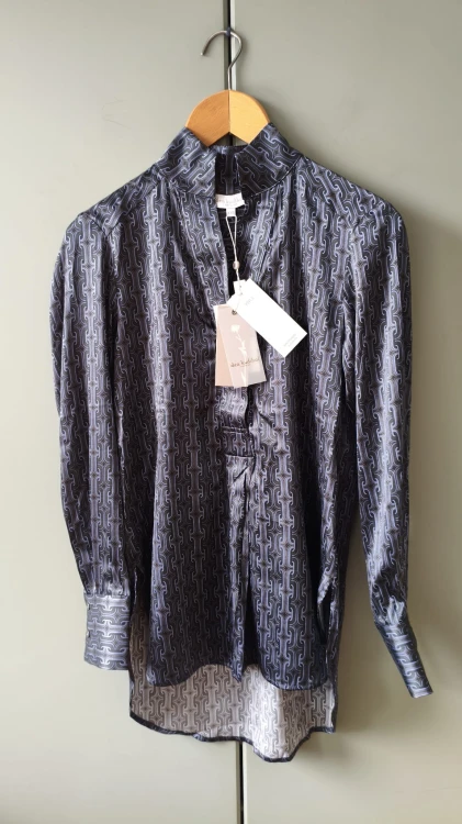 Sidenskjorta dam Dea Kudibal mullbärssiden Mulberry Silk – lyxig premiumskjorta S, M – bild 13
