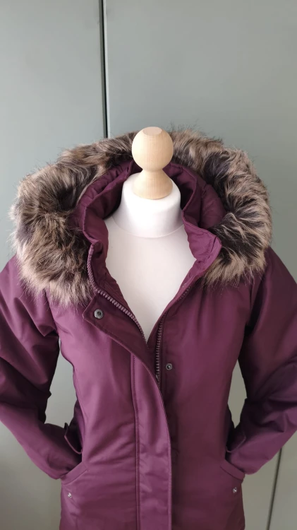 Only-parkas för dam med luva – vadderad vinterjacka för dam med päls – bild 11