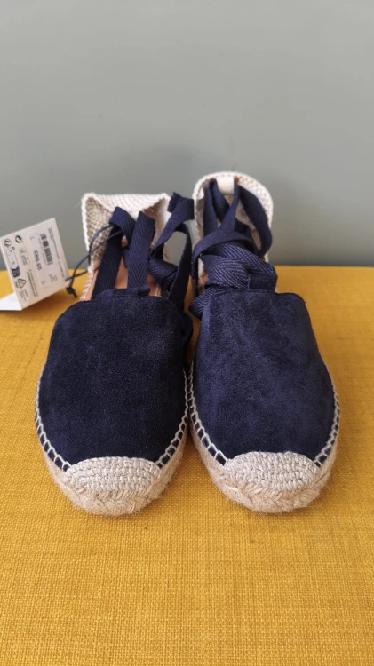 Seasalt Cornwall -nahkaiset espadrillot naisille – nauhalliset aidon nahan kengät – kuva 2