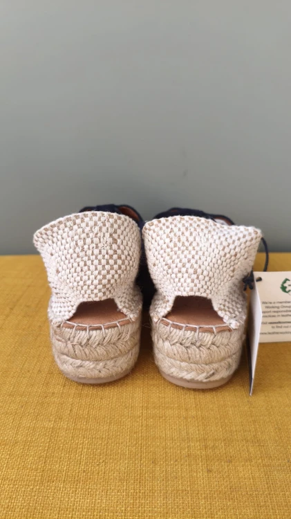Seasalt Cornwall -nahkaiset espadrillot naisille – nauhalliset aidon nahan kengät – kuva 8
