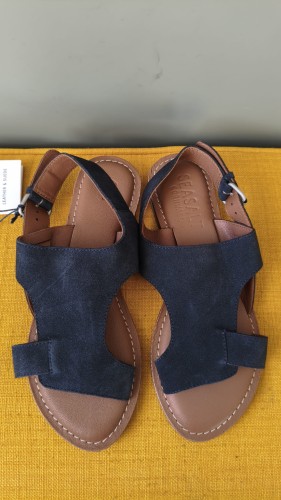 Damesandaler i læder Seasalt Cornwall – sandaler i ægte læder, marineblå