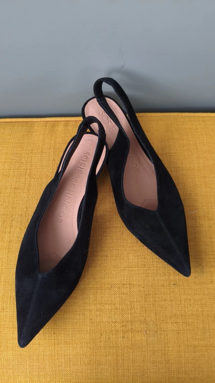 Sofie Schnoor naisten nahkaiset ballerinat – kärjelliset slingback-kengät aidosta nahasta