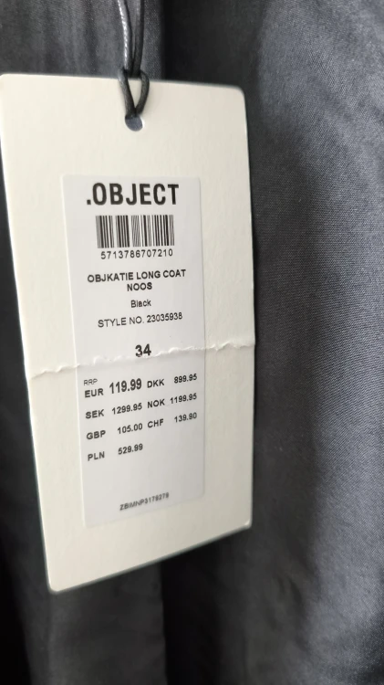 Object-naisten pitkä tikattu takki huppu – maxi-takki – kuva 6