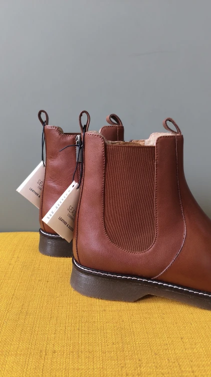 Fodrade boots i skinn för dam Seasalt Cornwall – Chelsea-boots i äkta skinn – bild 6