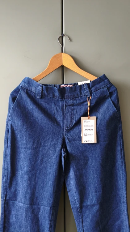 Bomullsbyxor för dam Mos Mosh – eleganta jeansbyxor med vida ben – bild 2