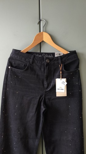 Dam jeans från Mos Mosh i bomull och lyocell – vida jeansbyxor med dekorativa detaljer – bild 2