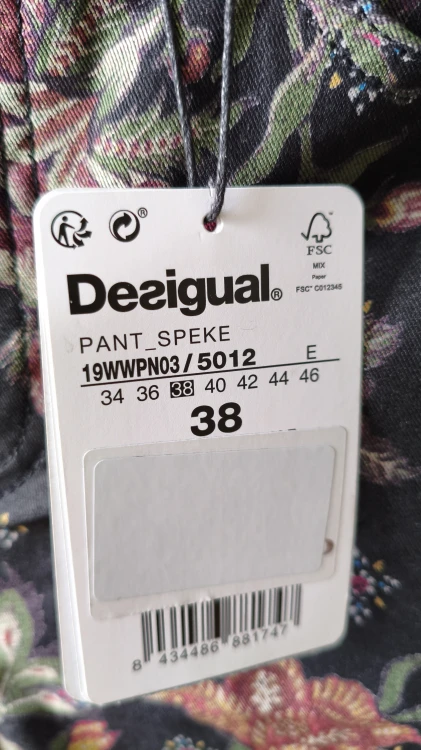 Bomullsbyxor för dam Desigual med blommor – feminina byxor med blommönster – bild 5