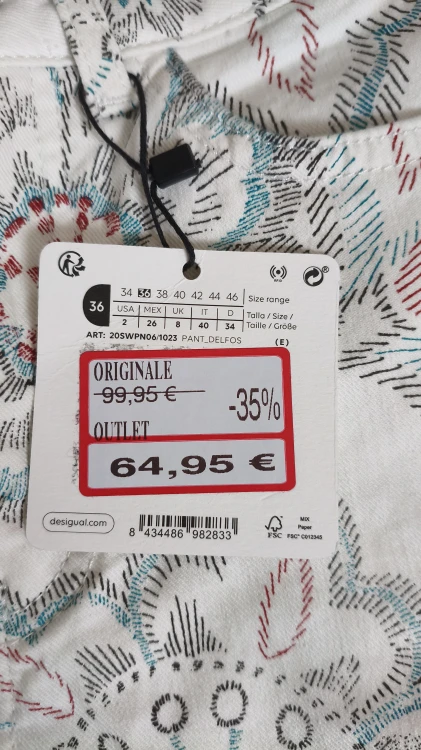 Desigual-naisten puuvillafarkut koristeellisella yksityiskohdalla – alkuperäiset Desigual-farkut – kuva 6