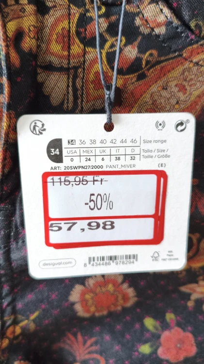 Desigual mönstrade damyxor – äkta Desigual-byxor – bild 3