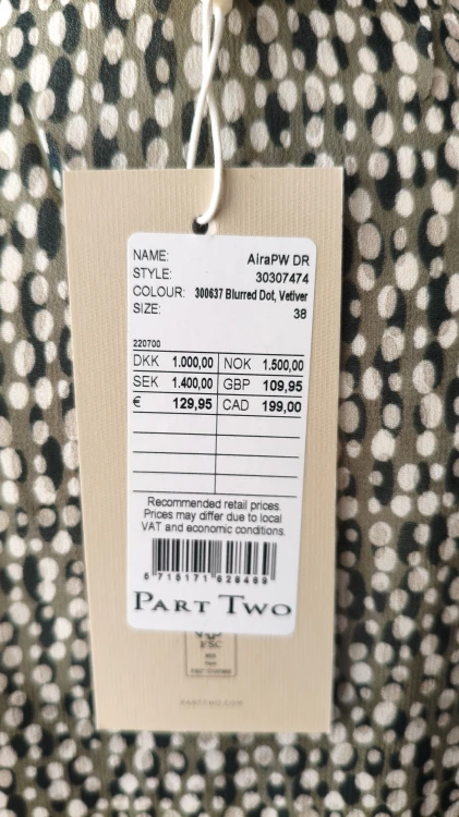 Part Two viskoosimekko alushameella – naisten premium-mekko – kuva 8