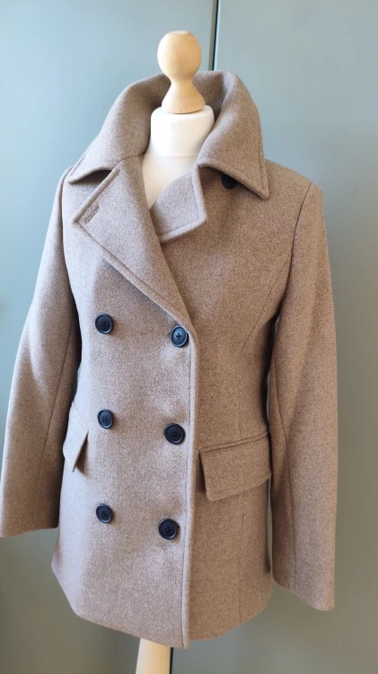 Wełniany płaszcz InWear – elegancki dwurzędowy płaszcz damski – zdjęcie 10