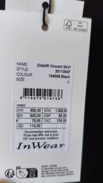 Spódnica InWear z modalu – elegancka spódnica damska premium – zdjęcie 3