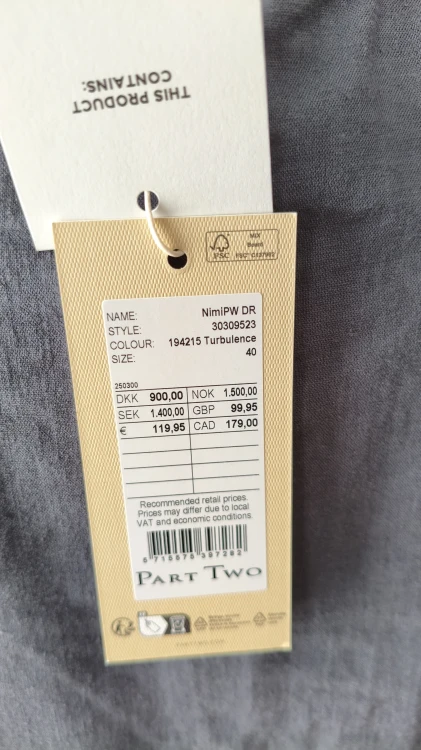 Part Two -mekko pellavasta ja viskoosista – naisellinen premium-mekko – kuva 5