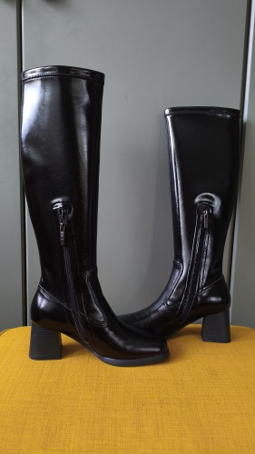 Skórzane kozaki Shoe The Bear – eleganckie kozaki damskie na słupku – zdjęcie 2