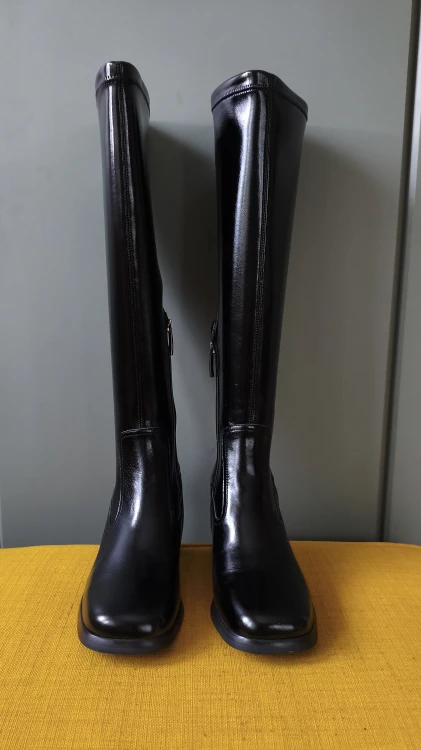 Skórzane kozaki Shoe The Bear – eleganckie kozaki damskie na słupku – zdjęcie 4