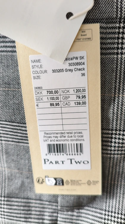 Part Two – elegancka spódnica mini w kratę, klasyczna spódnica – zdjęcie 3