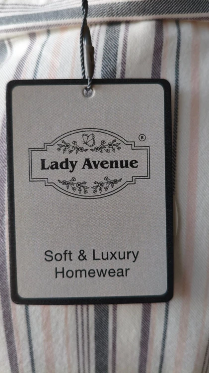Lady Avenue – kimonobadekåbe til damer med bælte, lang stribet badekåbe til hjemmet – billede 8