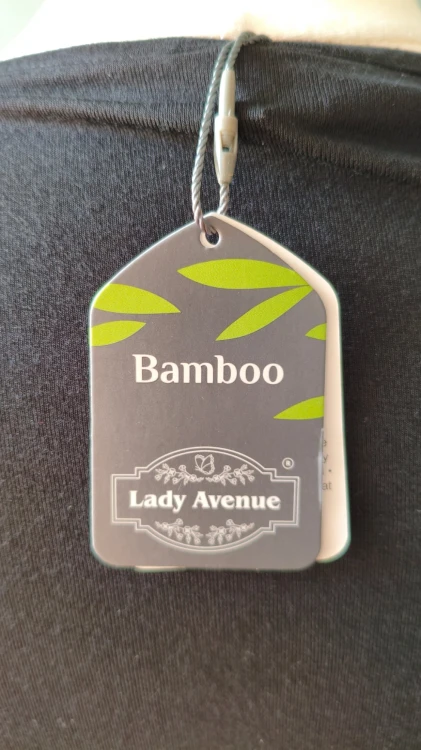 Lady Avenue – sort kortærmet T-shirt til damer i bambusviskose, blød T-shirt til natten – billede 5