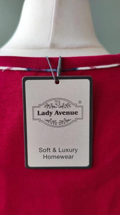 Lady Avenue – pyjamas i bomuld til damer i to dele, blødt sæt til at sove i med lange ærmer – billede 11
