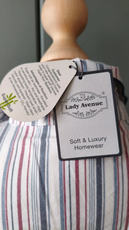 Lady Avenue – pehmeä naisten pyjama bambusviskoosista ja puuvillasta, mukava yöpukusetti – kuva 12