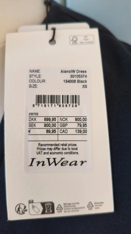 InWear – elegant dameskjole, slå-om-kjole med bindebånd, premium kjole fra dansk mærke – billede 11