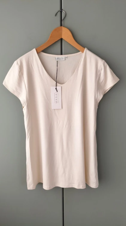 Masai – damska bluzka z krótkim rękawem, wygodny T-shirt basic duńskiej marki