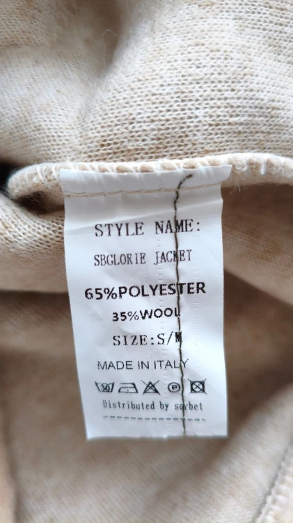 Sorbet – varm jakke med uld til kvinder, kort skjortejakke med lommer og knapper – billede 6