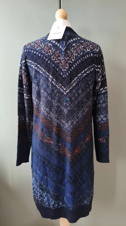 Desigual – lang uldstrikket dame-cardigan med lommer – billede 6