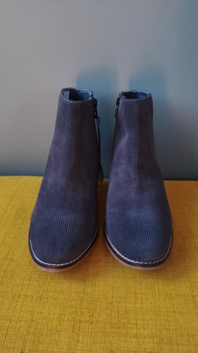 Seasalt Cornwall – skórzane botki damskie na słupku, wygodne buty damskie premium z zamkiem – zdjęcie 2