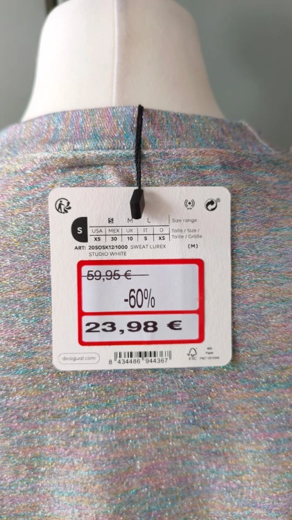 Desigual – wygodna bluza damska z błyszczącą nitką, modna bluza oversize z napisem Love – zdjęcie 5