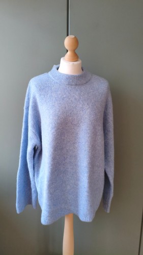 Kaffe – mjuk oversize damtröja med inslag av ull och alpacka, varm premiumpullover – bild 2