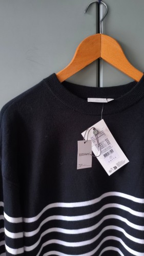 Kaffe – klassisk randig damtröja, bekväm premiumpullover för dam – bild 2