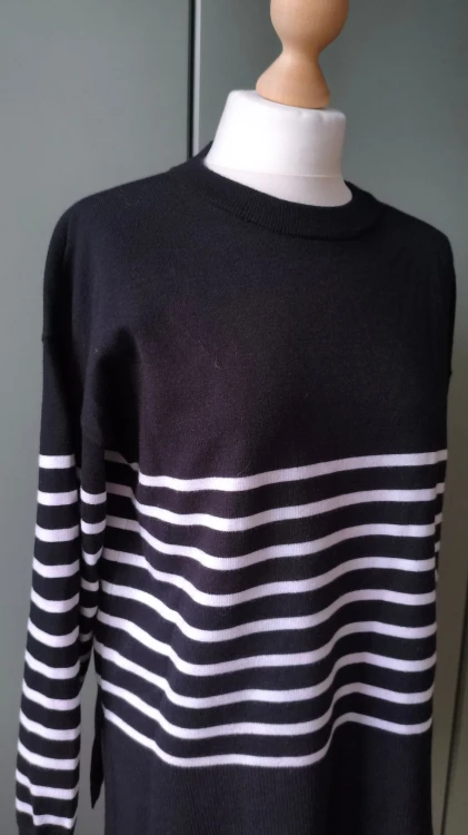 Kaffe – klassisk dame strikbluse med striber, komfortabel dame pullover i premiumkvalitet – billede 6