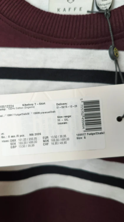 Kaffe – bawełniana bluzka damska z długim rękawem, wygodna bluzka oversize premium – zdjęcie 6