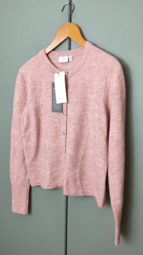 Kaffe – damecardigan med knapper, klassisk premium cardigan til kvinder – billede 2