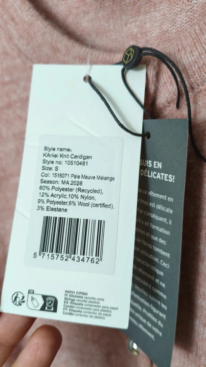 Kaffe – damecardigan med knapper, klassisk premium cardigan til kvinder – billede 6