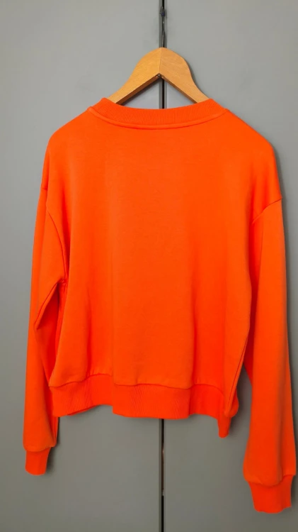 Kaffe – bomuldssweatshirt til kvinder med glitrende tekst, behagelig oversize sweatshirt i premium kvalitet – billede 4