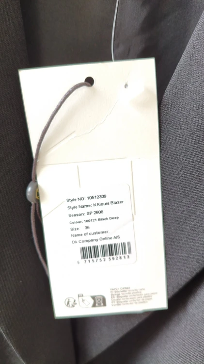 Kaffe – elegant dameblazer med to knapper, klassisk damejakke med lommer – billede 7